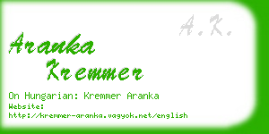 aranka kremmer business card